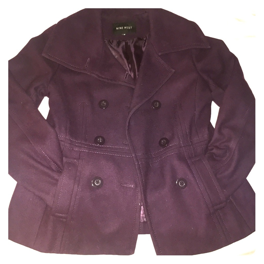 Nine West Plum Pea Coat